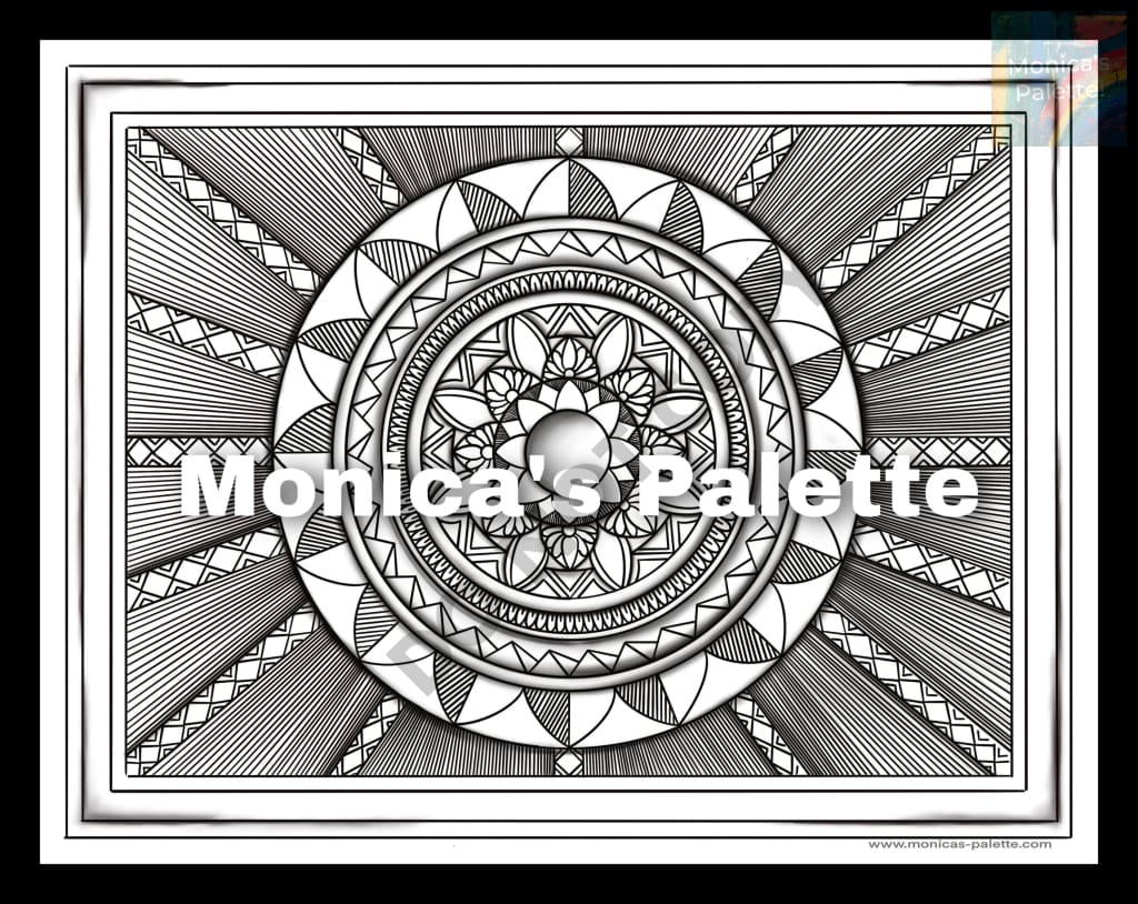 Coloring Page - Mandala Art Coloring Page