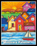 Coloring Page - River Buildings Coloring Page