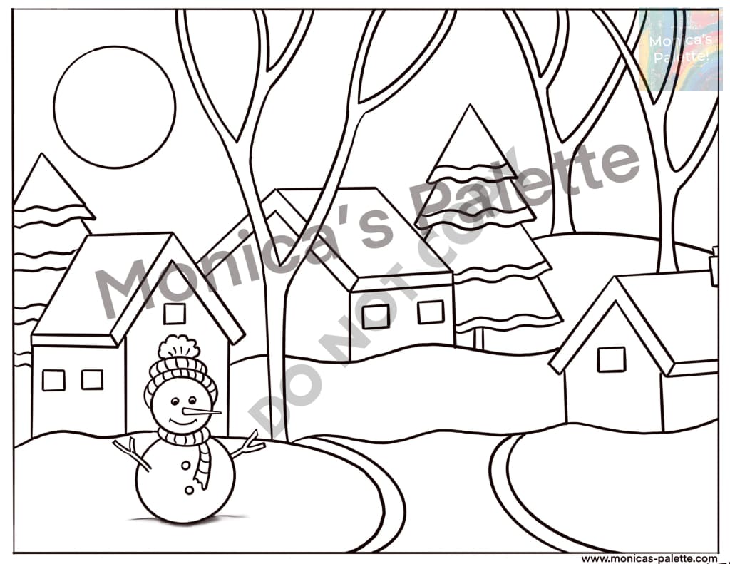 Coloring Page - Winter Season Coloring Page