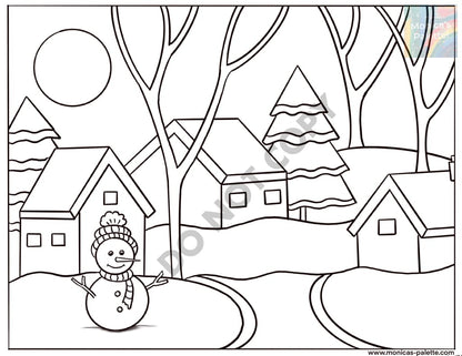 Coloring Page - Winter Season Coloring Page