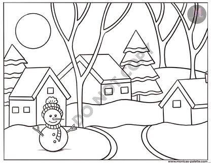Coloring Page - Winter Season Coloring Page