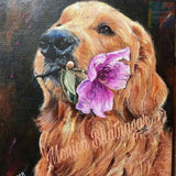 Custom Pet Portrait Handmade On Acrylic Painting