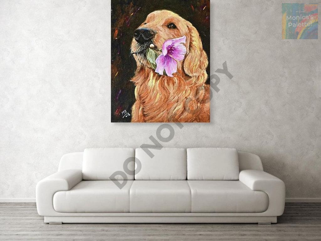 Custom Pet Portrait Handmade On Acrylic Painting