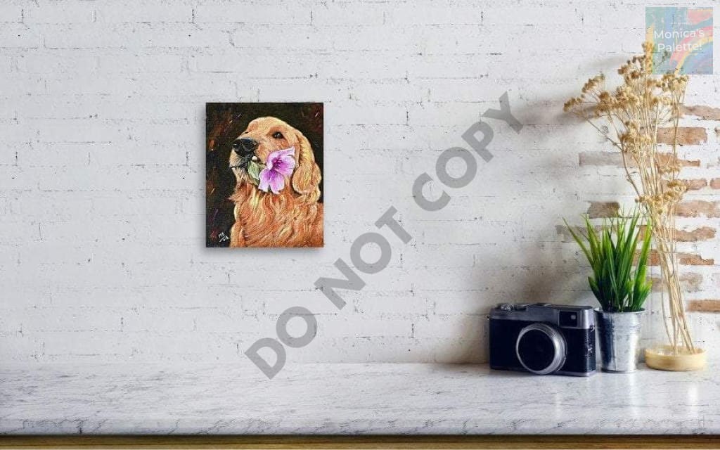 Custom Pet Portrait Handmade On Acrylic Painting