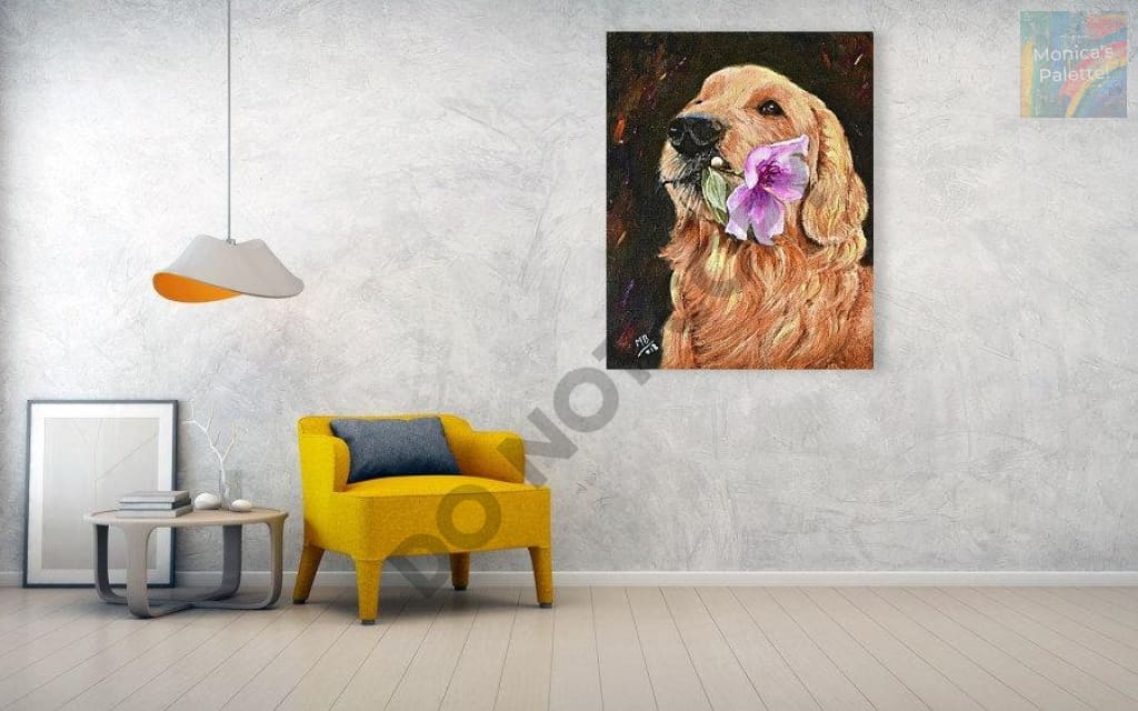 Custom Pet Portrait Handmade On Acrylic Painting