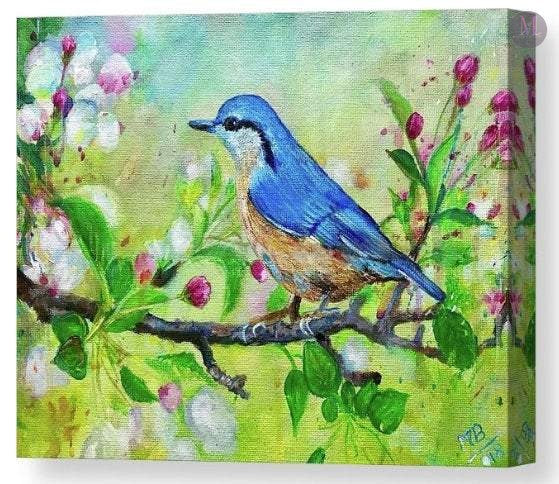The Enchanted Bird - Acrylic Miniature Painting