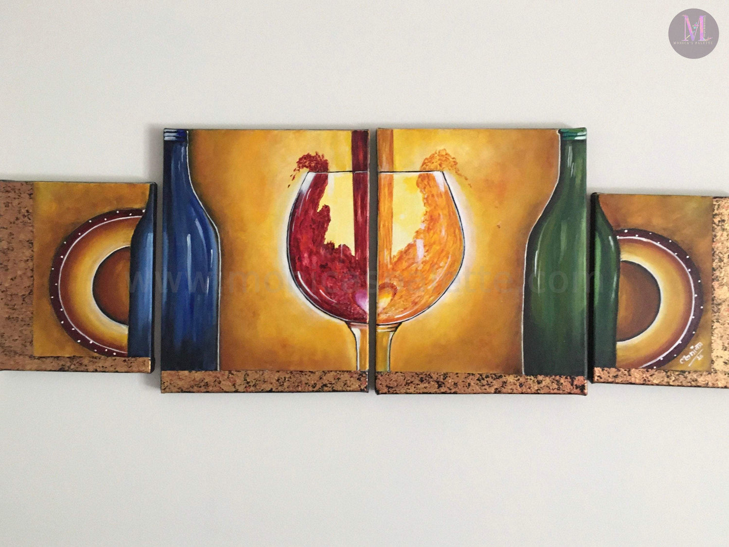 Four Panel Acrylic Painting - Full Painting