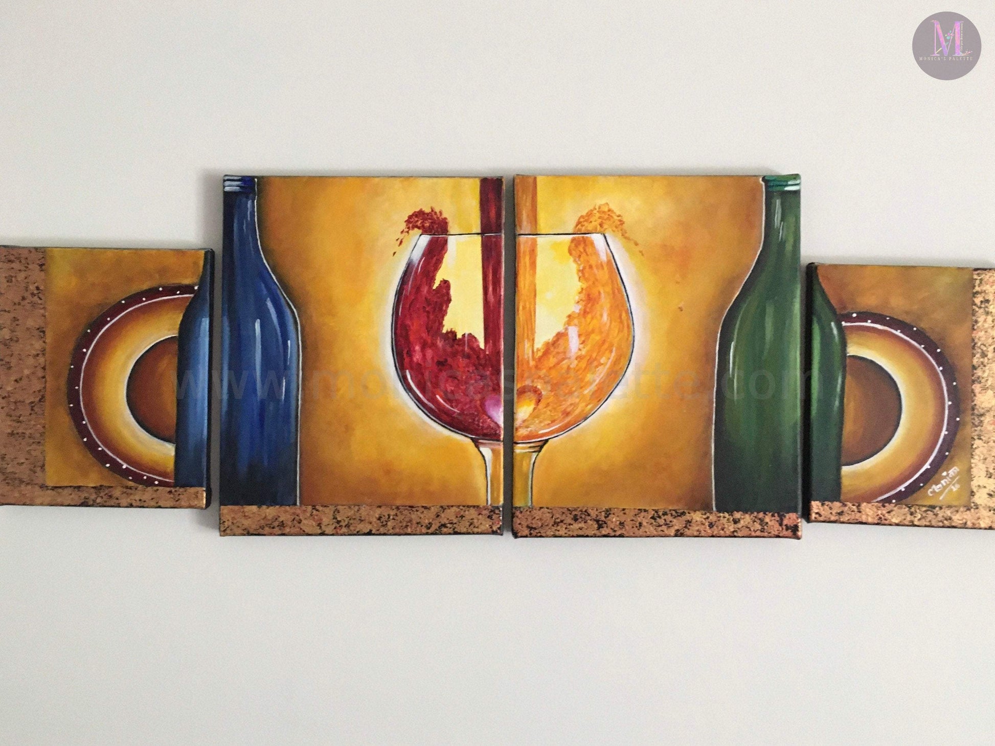 Four Panel Acrylic Painting - Full Painting