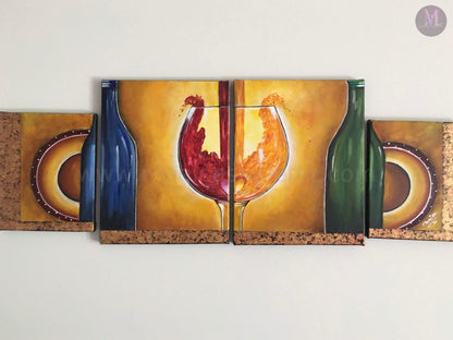 Four Panel Acrylic Painting - Full Painting