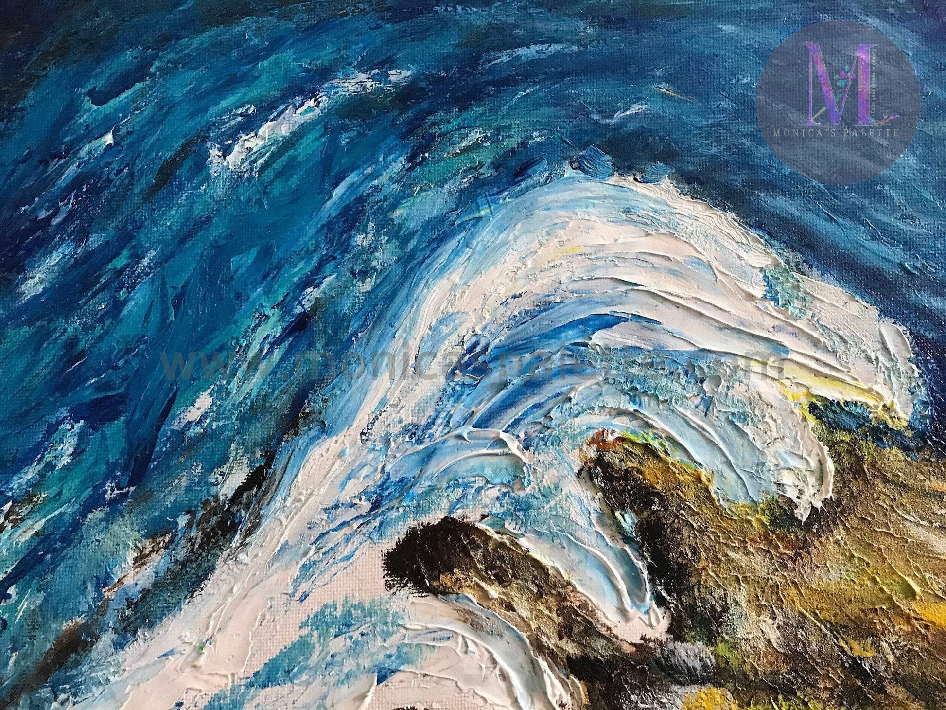 Waves - Abstract Original Handmade Acrylic Painting