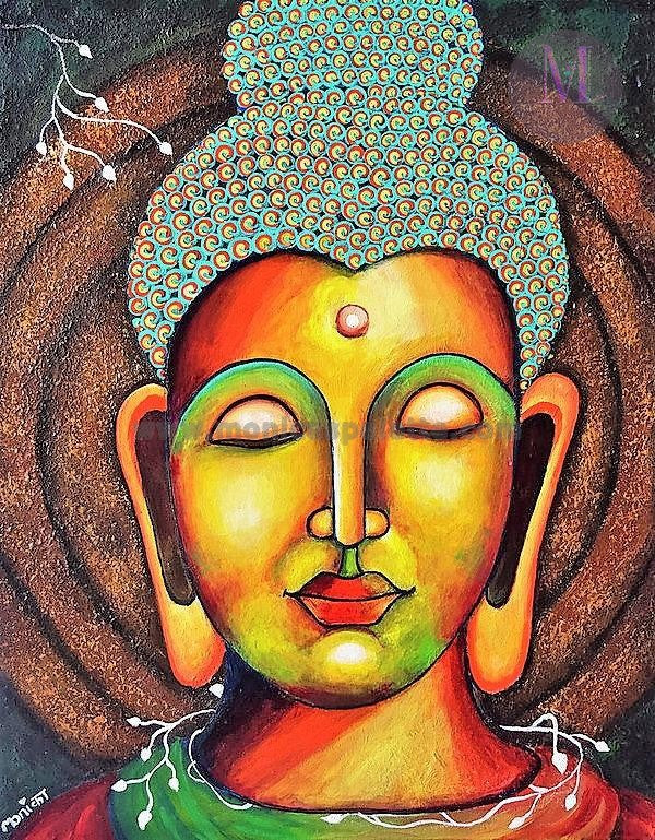 Buddha Acrylic Original Artwork For Your Home Painting