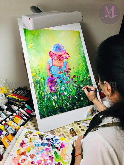 Girl in the Garden - In making