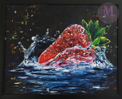 Strawberry - Acrylic Original Painting / 16X20