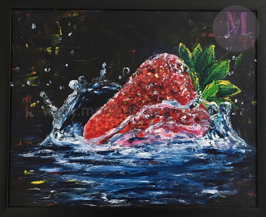 Strawberry - Acrylic Original Painting / 16X20