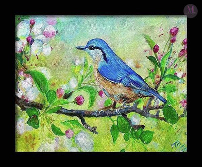 The Enchanted Bird - Acrylic Miniature Painting