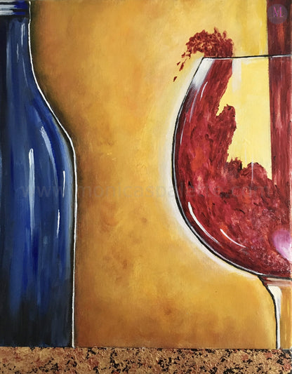 Four Panel Acrylic Painting - Close up