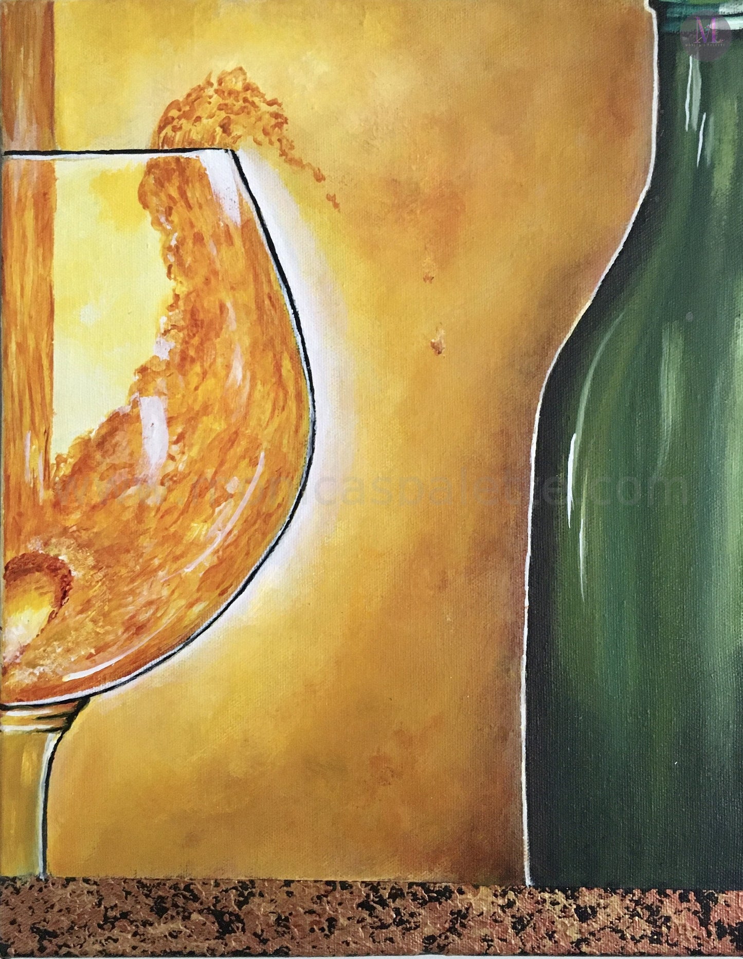 Four Panel Acrylic Painting - Close up