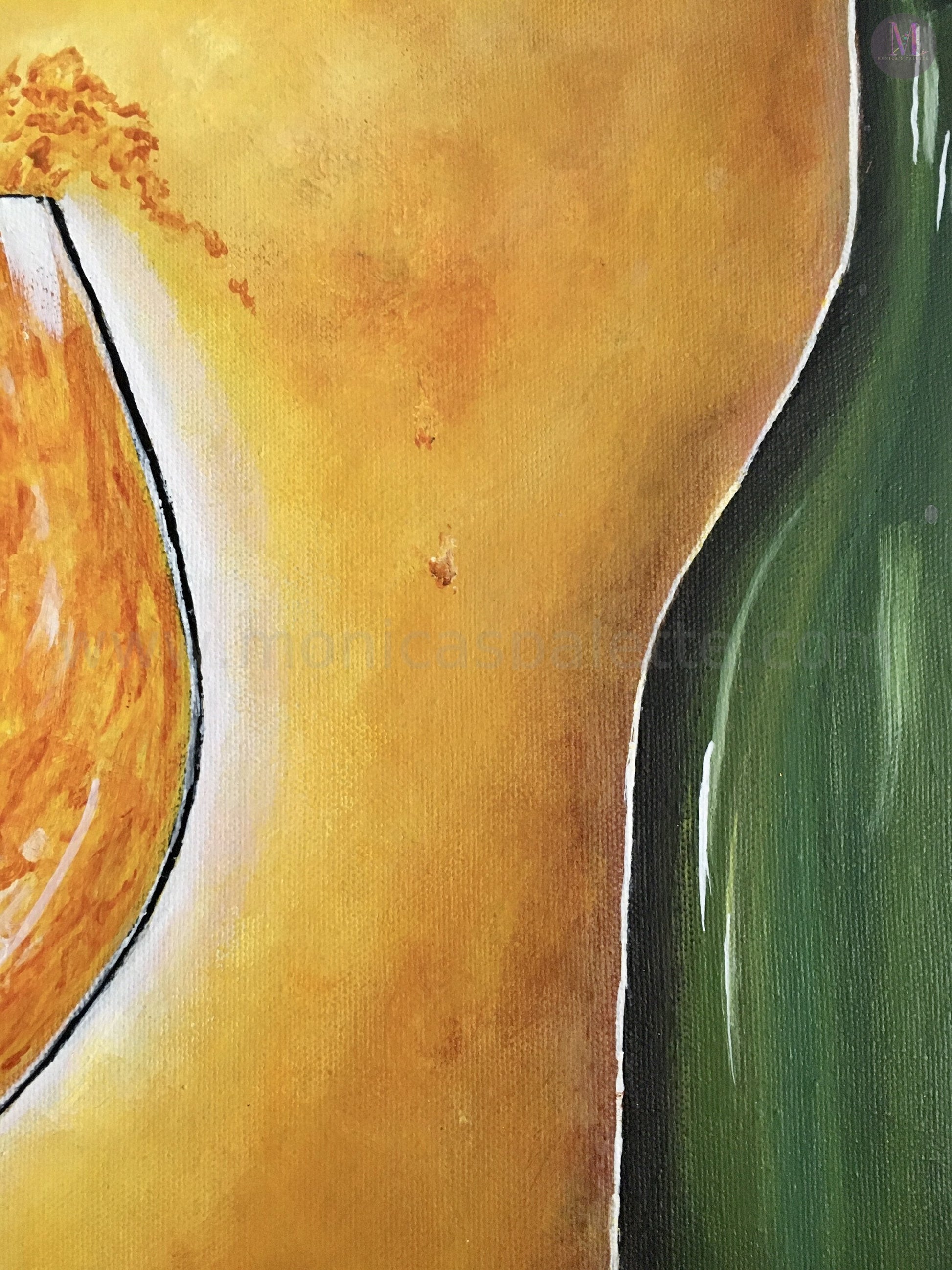 Four Panel Acrylic Painting - Close up