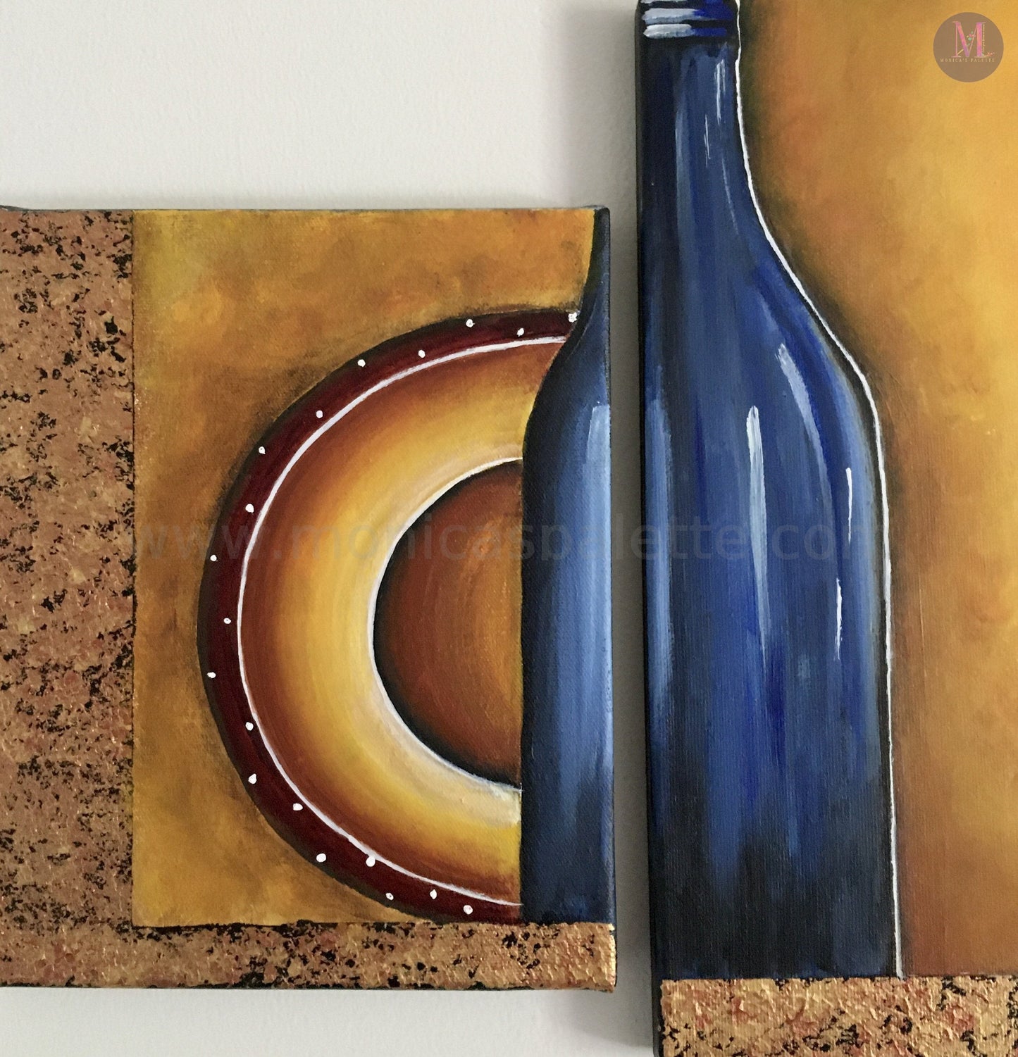 Four Panel Acrylic Painting - Close up