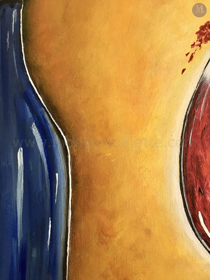 Four Panel Acrylic Painting - Close up