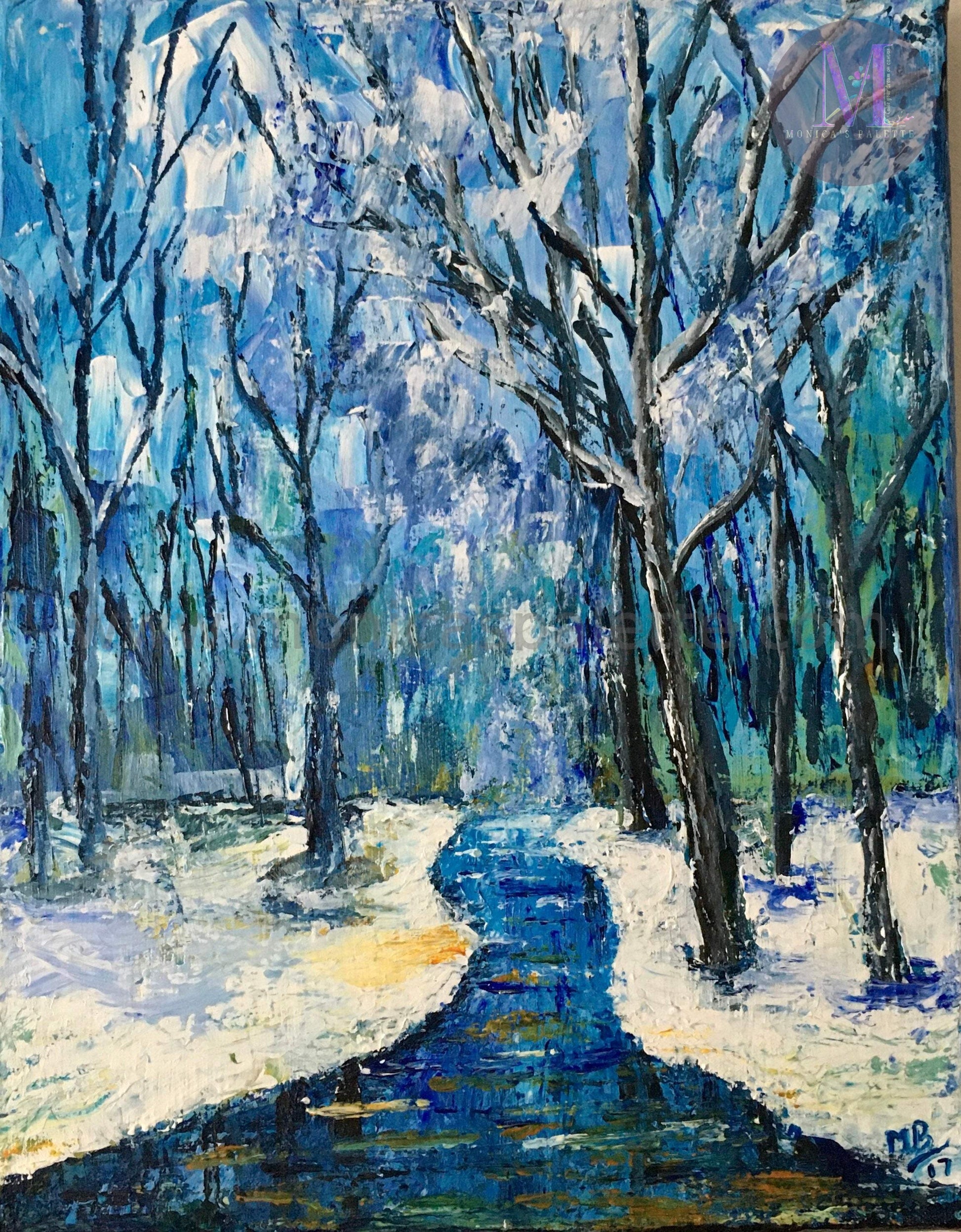 Abstract - Palette Knife Painting Wall Decor