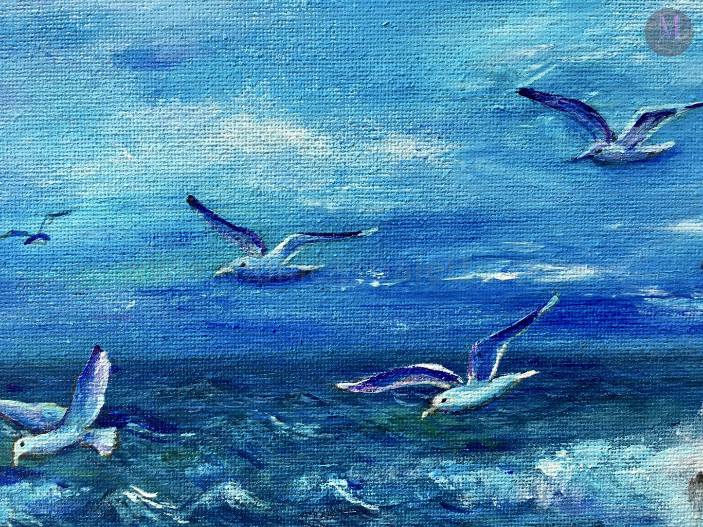 The Light House - Acrylic Original Painting Lighthouse Painting Walldecor Originalartwork Ocean On