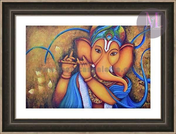 Lord Ganesha Original Acrylic Painting And Canvas Prints