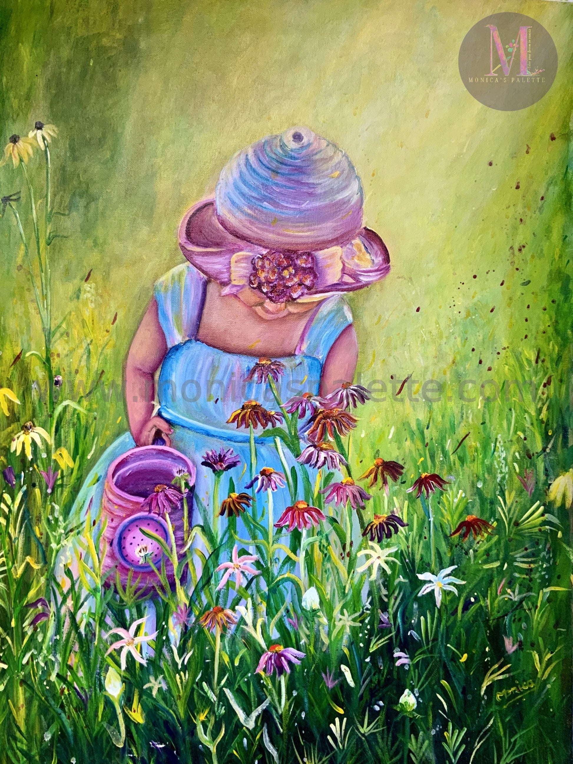 Girl in the Garden - Acrylic Photo