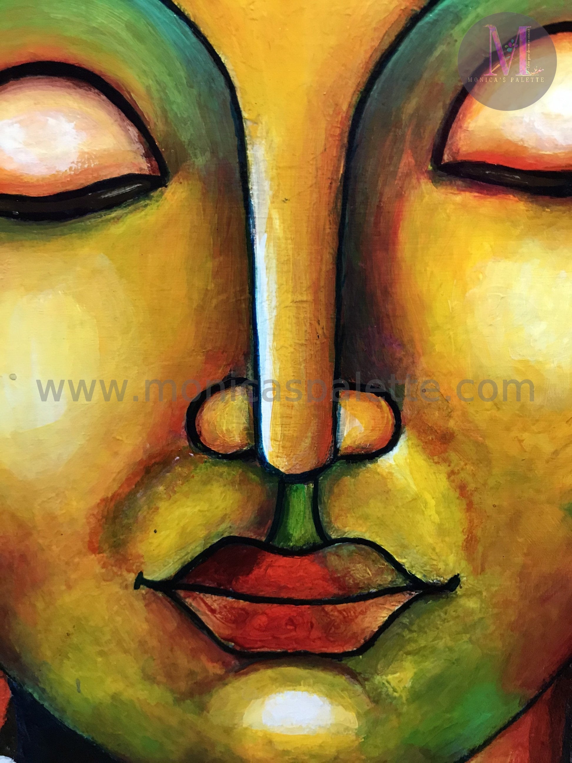 Buddha Acrylic Original Artwork For Your Home Painting