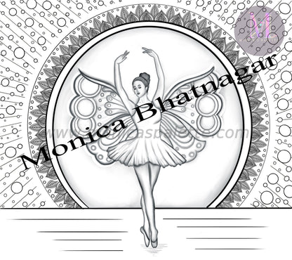 Usd 1.49 Only Coloring Page Modern Line Drawing Printable Dancing Is Like Dreaming With Your Feet