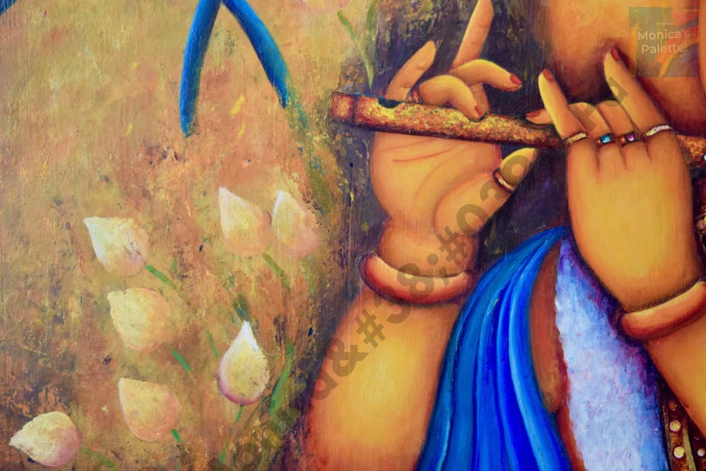 Lord Ganesha Original Acrylic Painting And Canvas Prints