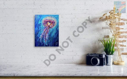 Magical World Jellyfish Acrylic Painting