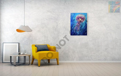 Magical World Jellyfish Acrylic Painting