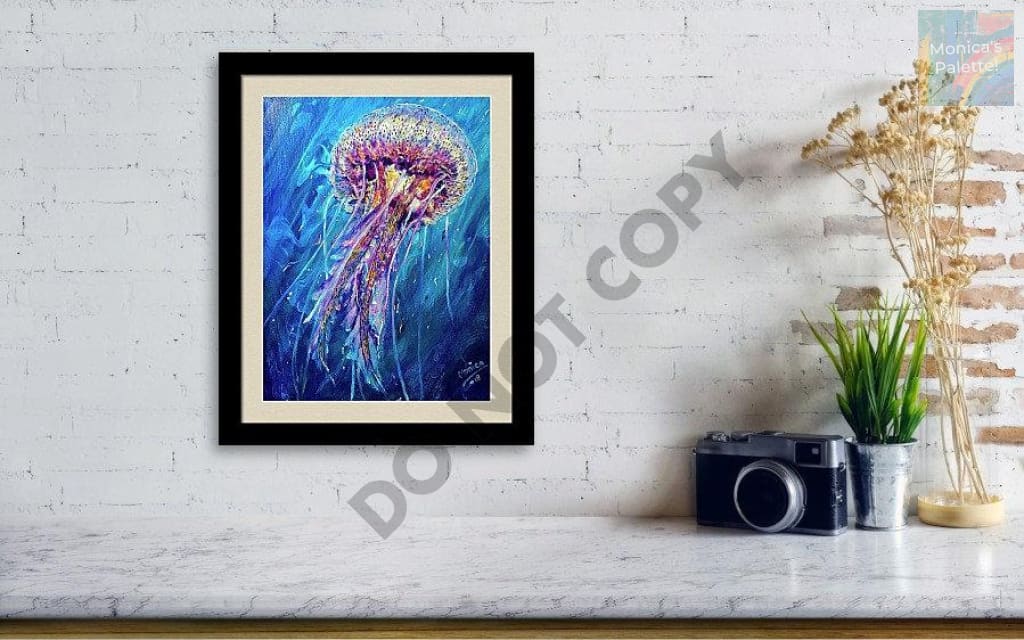 Magical World Jellyfish Acrylic Painting