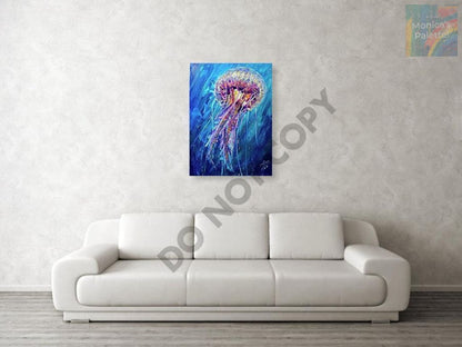 Magical World Jellyfish Acrylic Painting