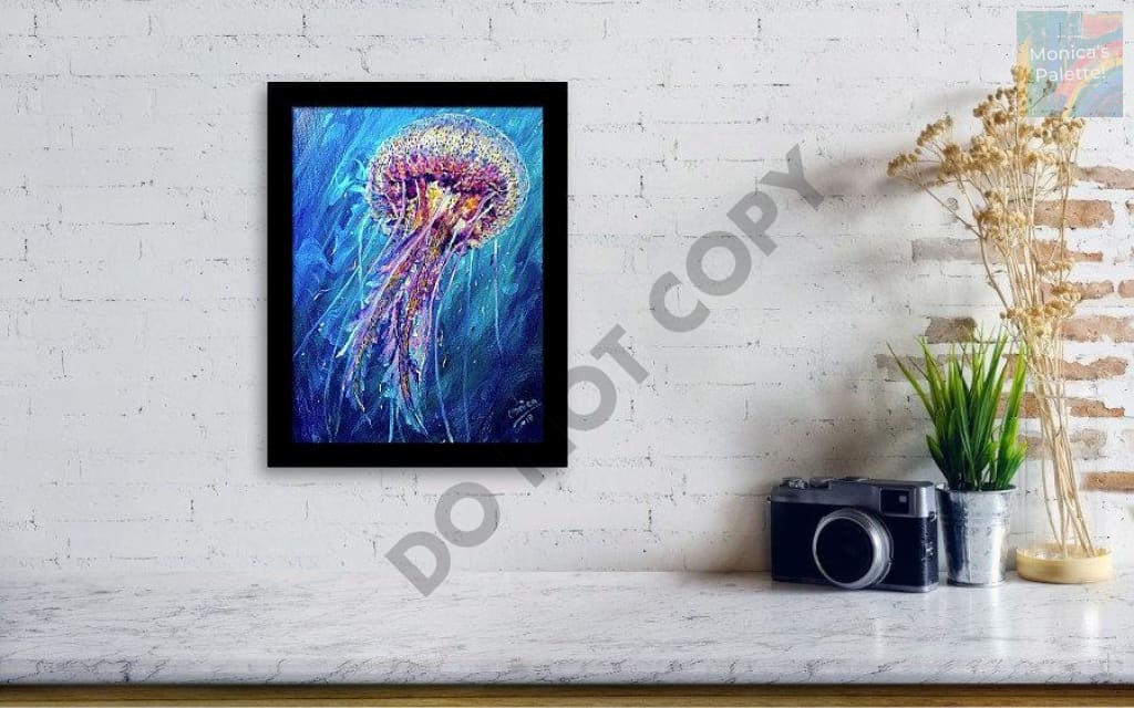 Magical World Jellyfish Acrylic Painting