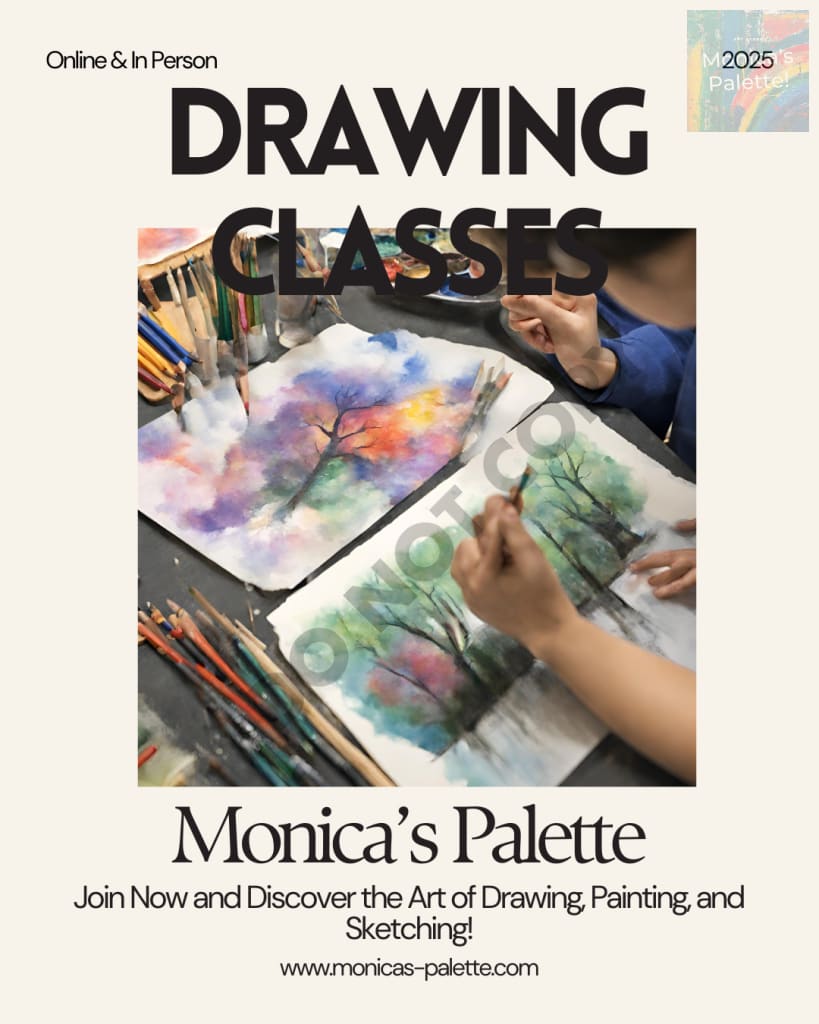 Online Art Classes for Adults (Subscription) Tuesday(7:00 PM-8:15 PM) Eastern / 4 Classes Per Month Art Classes