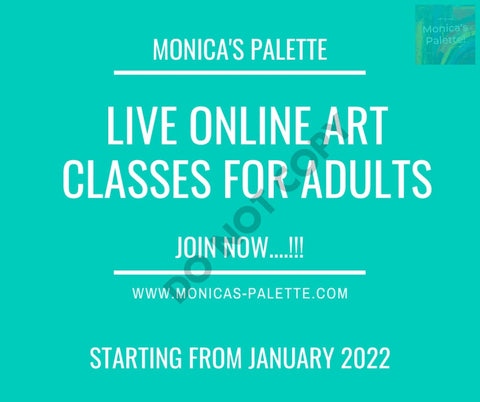 Online Art Classes For Adults (Subscription) Tuesday(7:00 Pm-8:15 Pm) Eastern / 4 Per Month