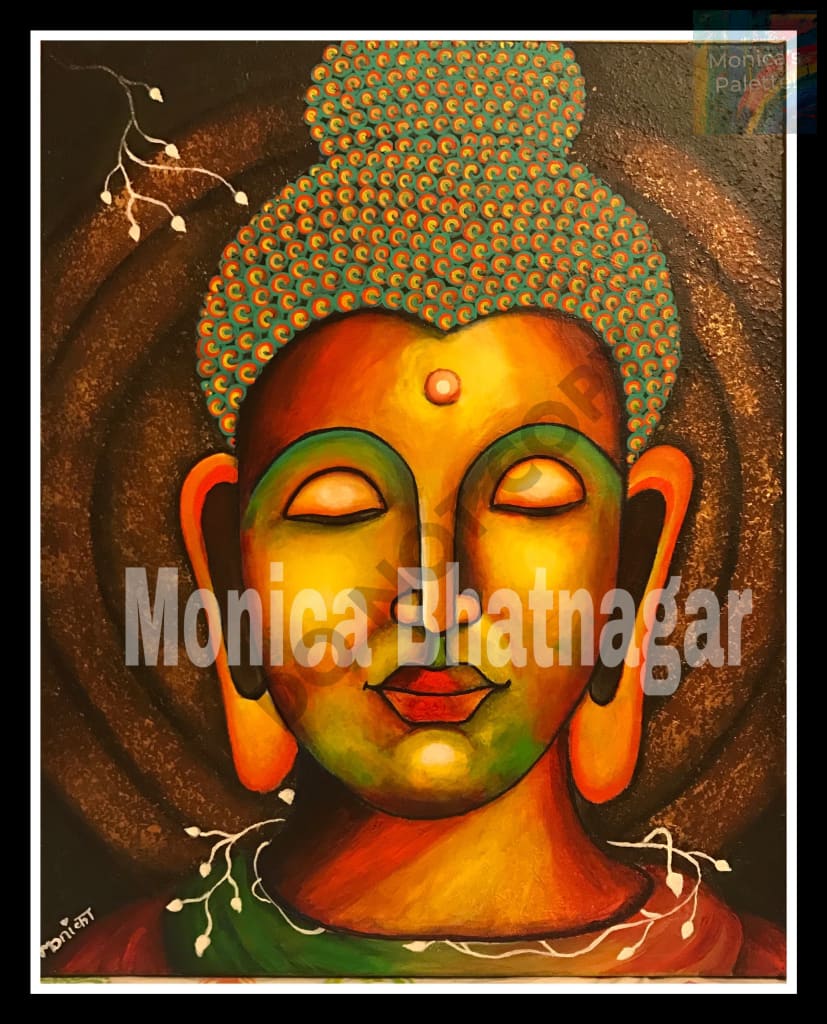 Printable Abstract Buddha Color The Painting Coloring Page