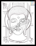 Printable Abstract Buddha Color The Painting Coloring Page