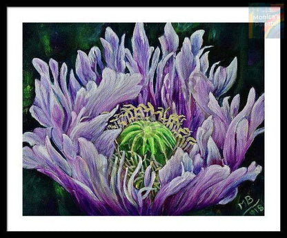 Ragged Poppy Flower Original Acrylic Painting And Canvas Prints