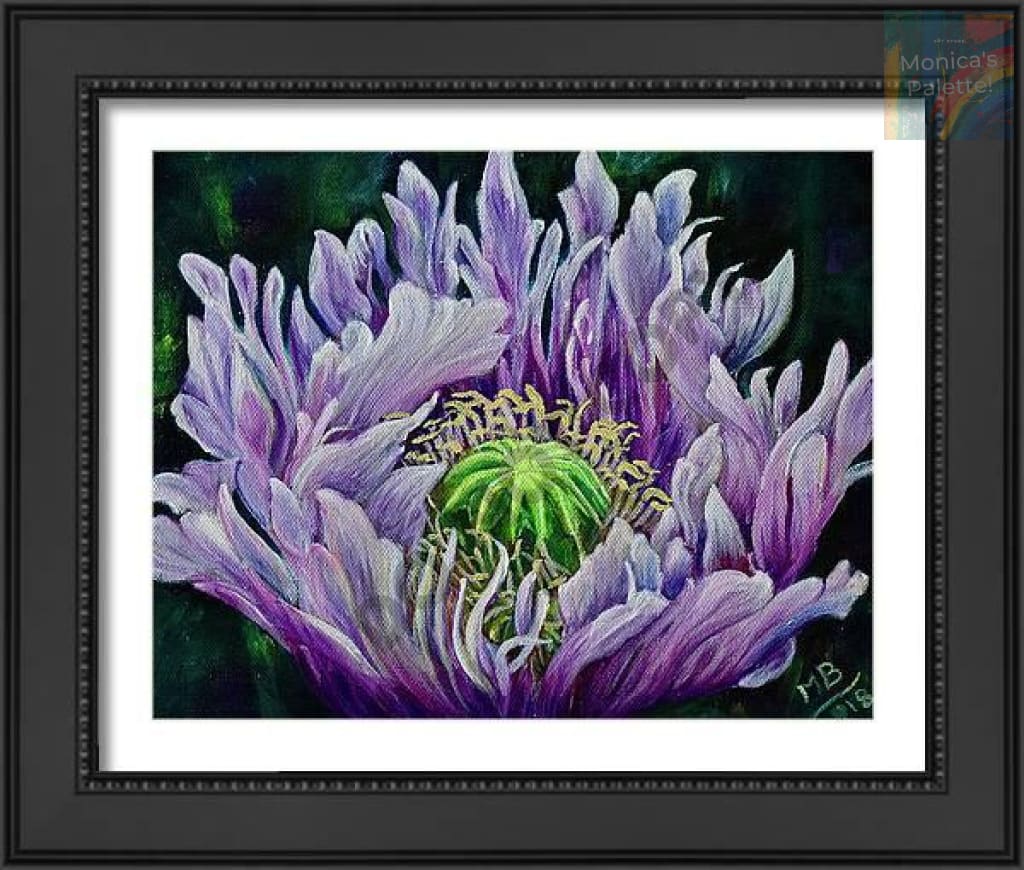 Ragged Poppy Flower Original Acrylic Painting And Canvas Prints