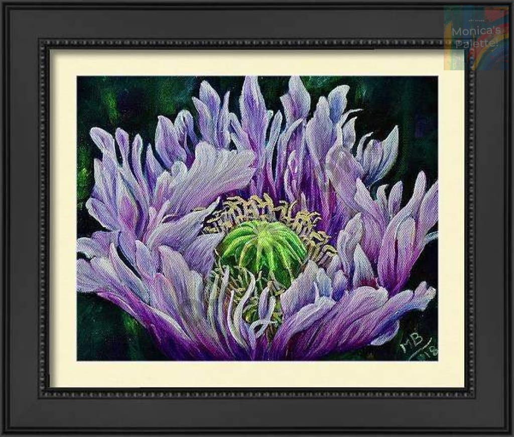 Ragged Poppy Flower Original Acrylic Painting And Canvas Prints