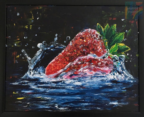 Strawberry - Acrylic Original Painting / 16X20