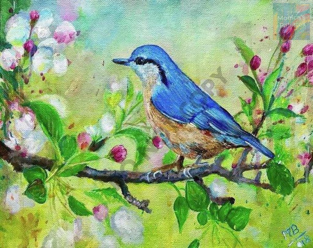 The Enchanted Bird - Acrylic Miniature Painting