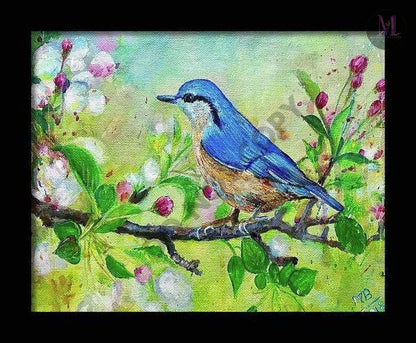 The Enchanted Bird - Acrylic Miniature Painting