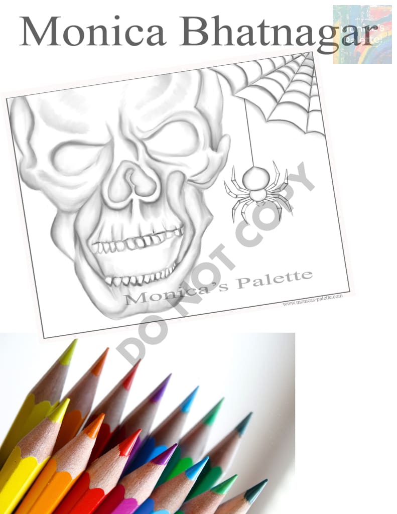 Usd 1.49 Only Coloring Page Color Me Printable Halloween Adult Books Sketch