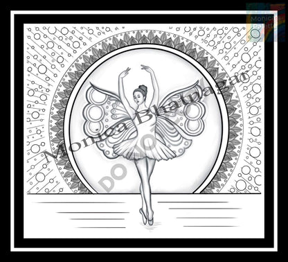 Usd 1.49 Only Coloring Page Modern Line Drawing Printable Dancing Is Like Dreaming With Your Feet