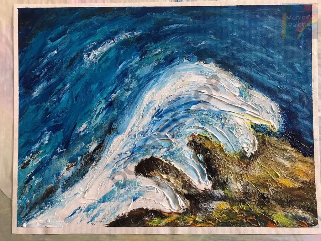 Waves - Abstract Original Handmade Acrylic Painting